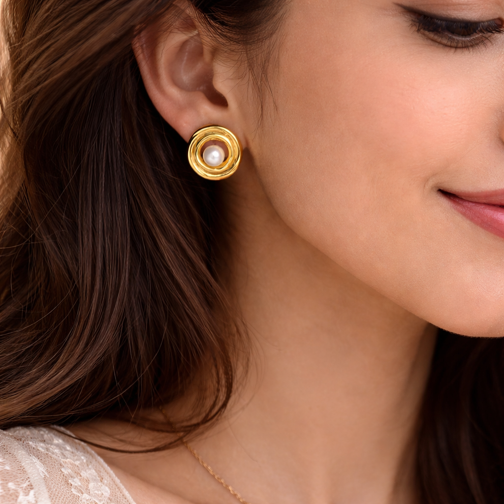 Elowen Pearl Orbit Studs