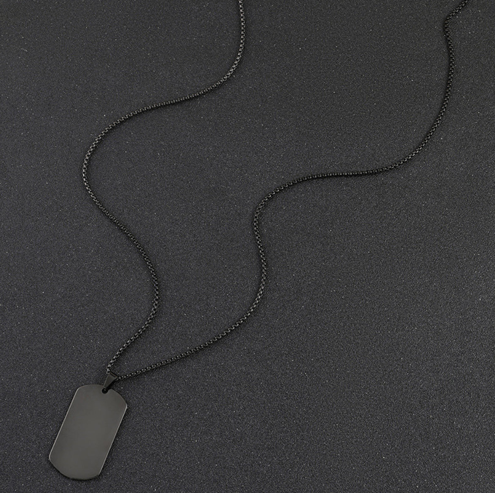 Mens Jewellery: Zafir Noir Tag Chain