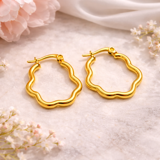 Elowen Wave Hoops