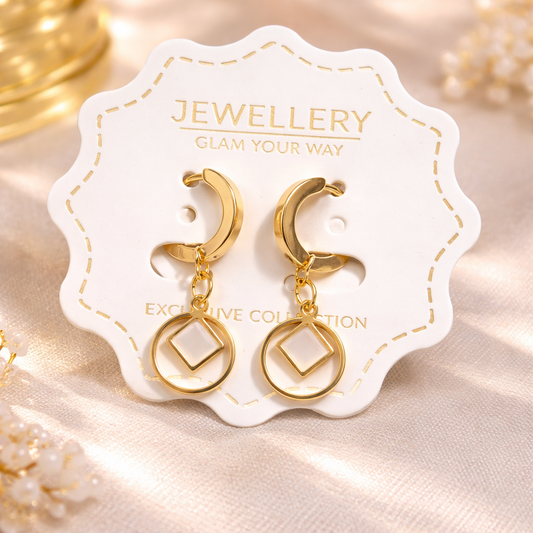 Celeste Charm Hoops