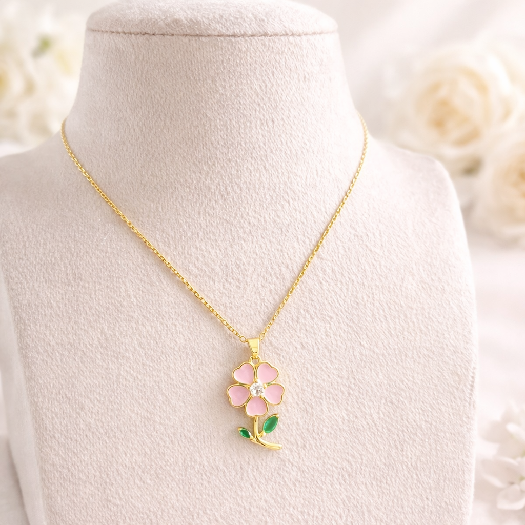 Elara Petal Charm Necklace