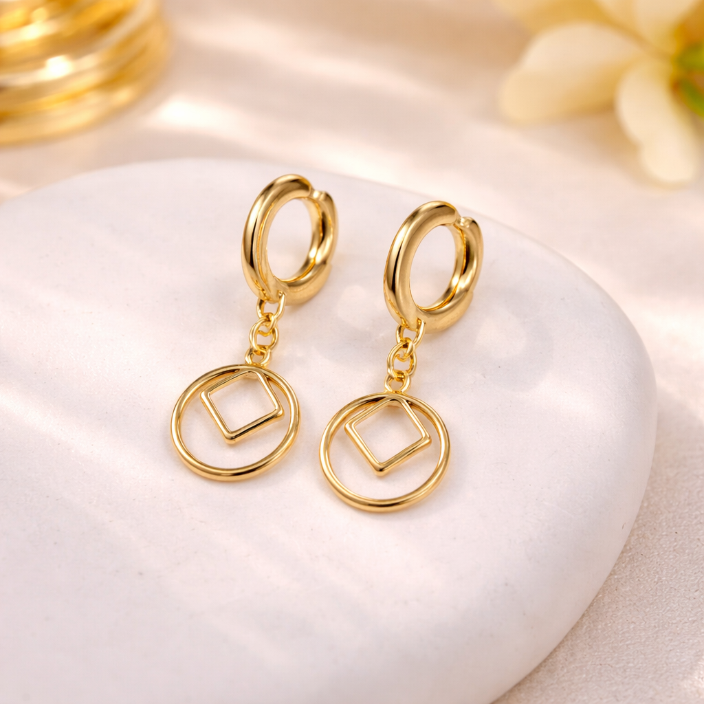 Celeste Charm Hoops