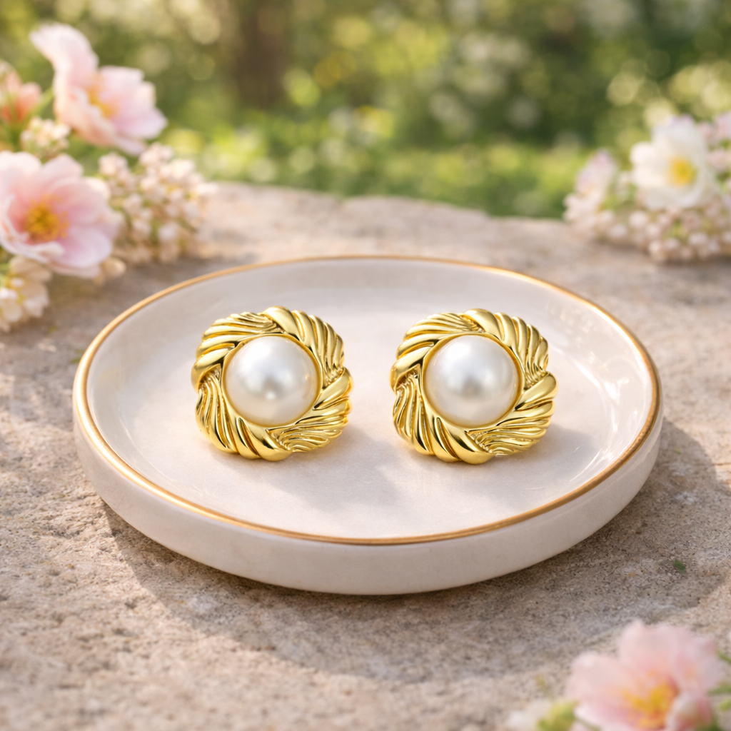 Pearl Aura Studs