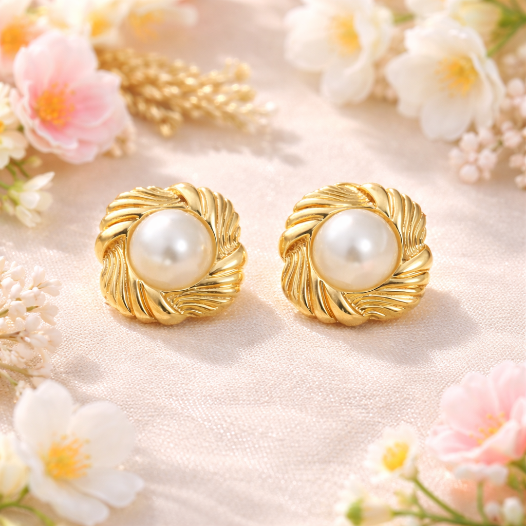 Pearl Aura Studs
