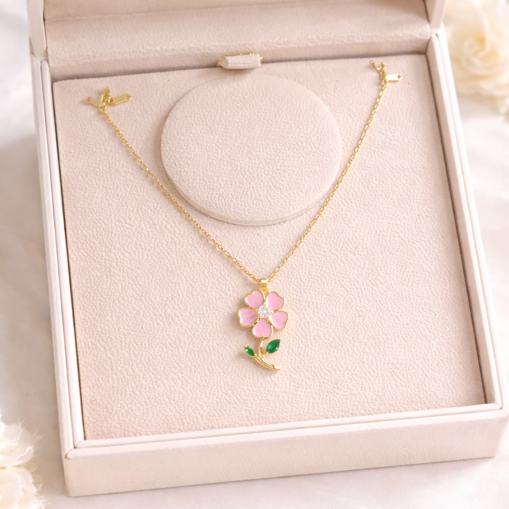 Elara Petal Charm Necklace