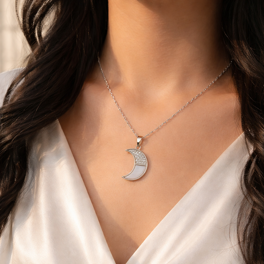 Orlune Silver Glow Necklace
