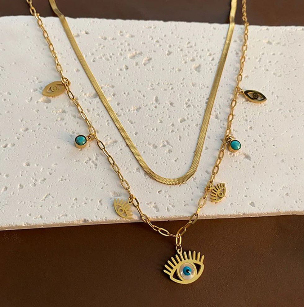 Evil Eye Layered Protection Necklace