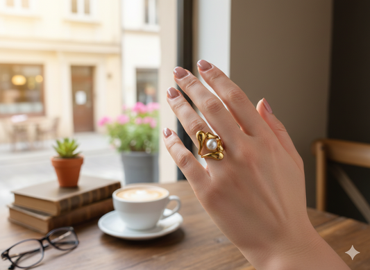 Luxe Oge Aurelia Pearl Ring