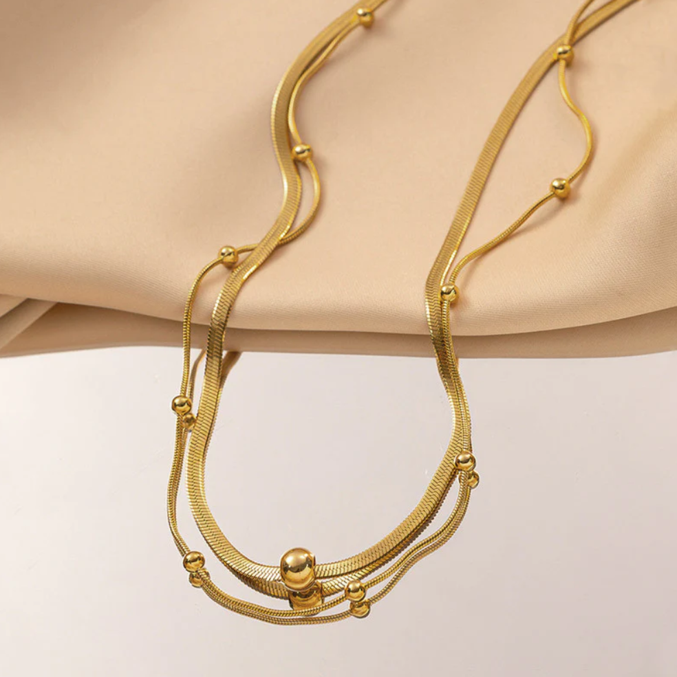 Golden Harmony Layered Necklace