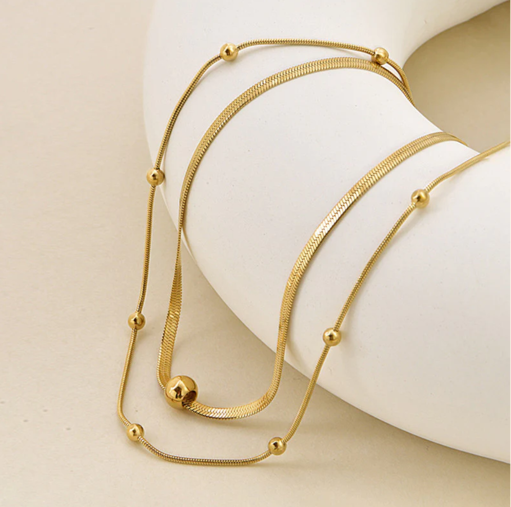 Golden Harmony Layered Necklace