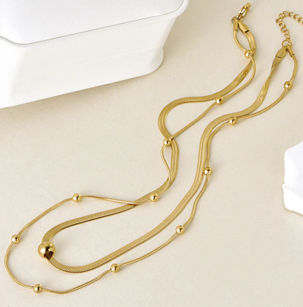 Golden Harmony Layered Necklace