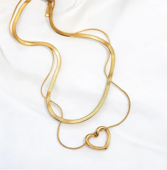 Lumière Heart Layered Necklace