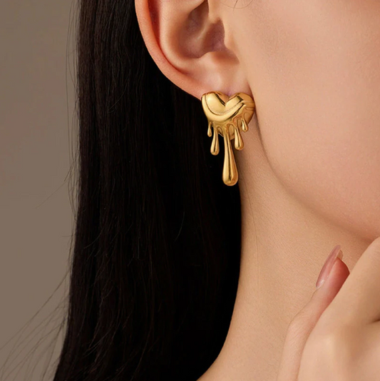 Melted Heart Earrings