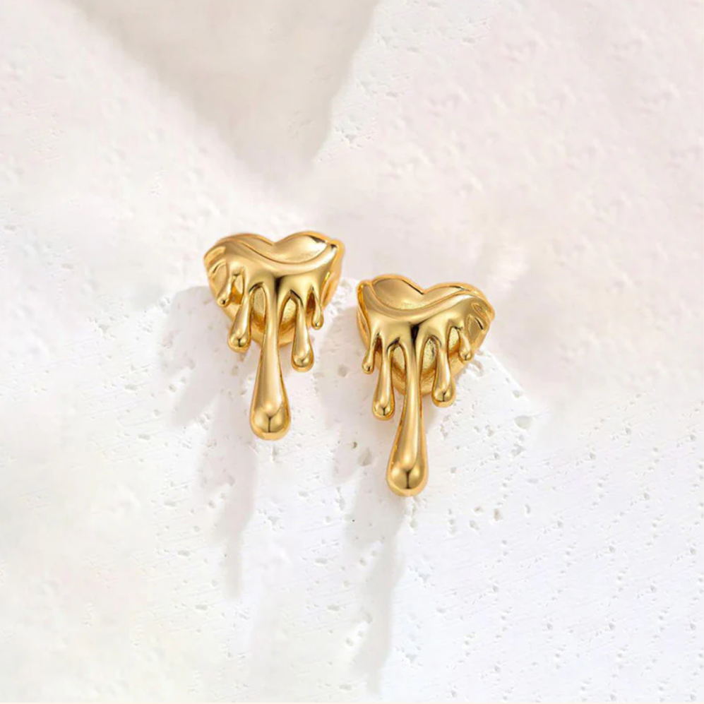 Melted Heart Earrings