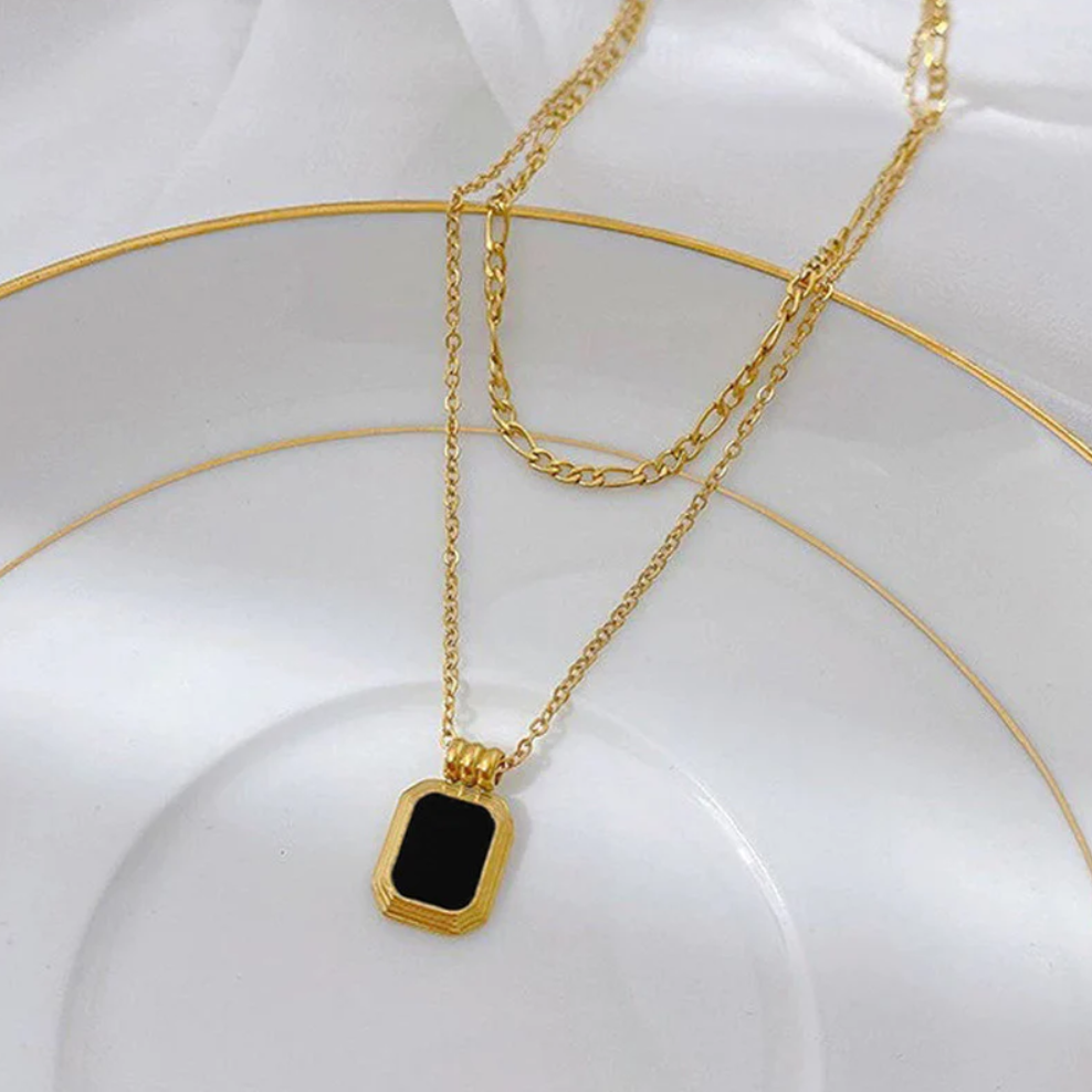 Noir Luxe Layered Necklace