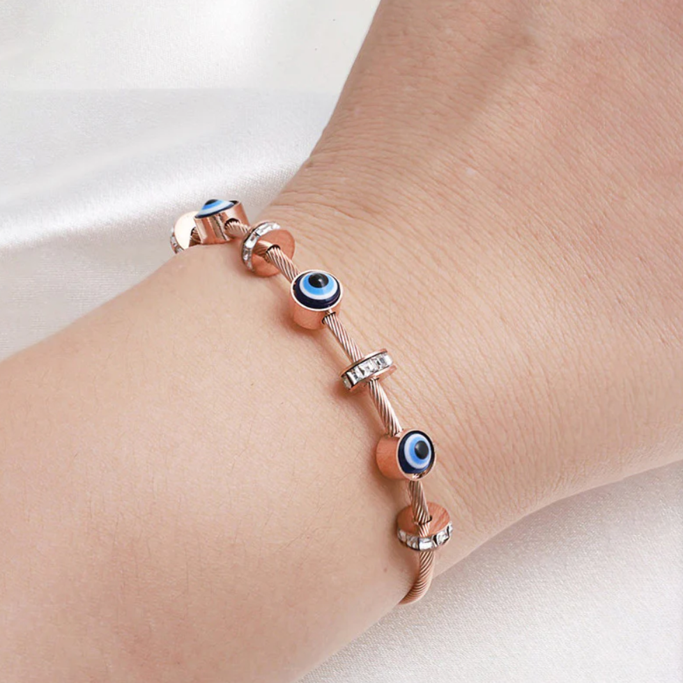 Elysian Eye Charm Rose gold  Bracelet