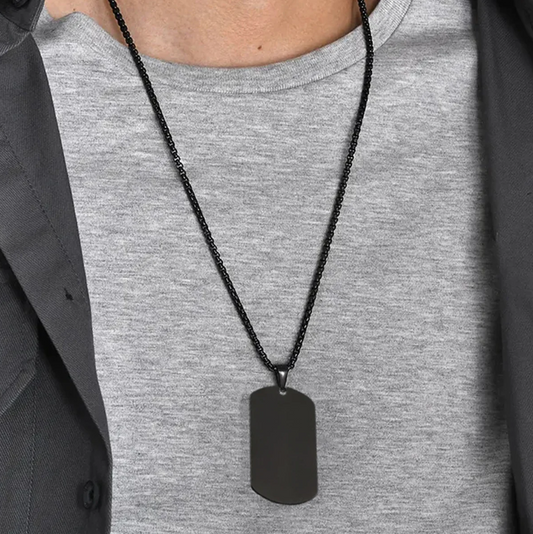 Mens Jewellery: Zafir Noir Tag Chain