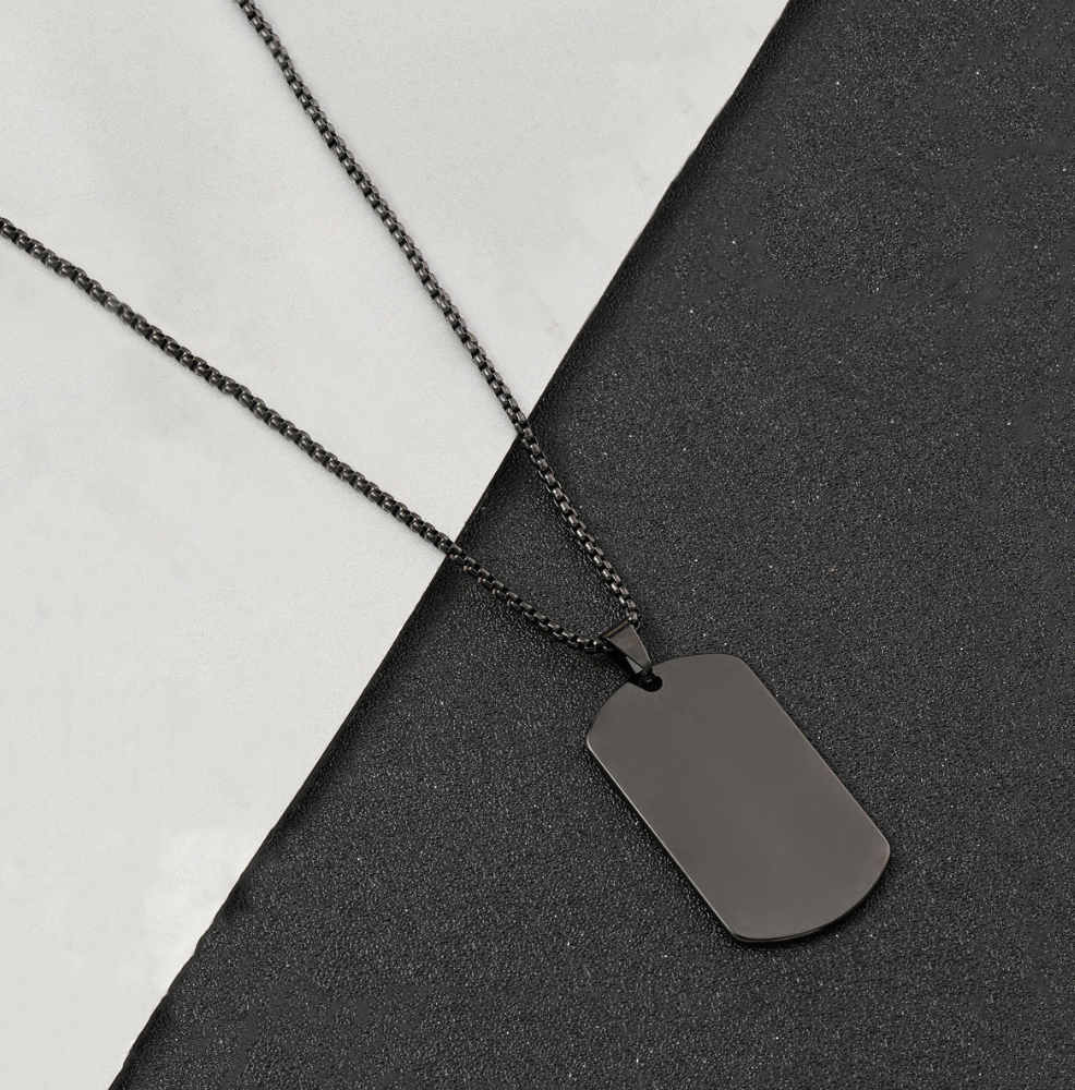 Mens Jewellery: Zafir Noir Tag Chain