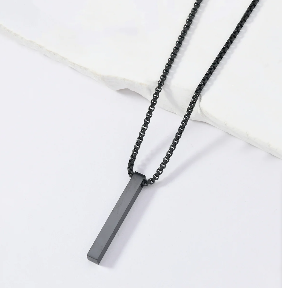 Mens Jewellery: Rayyan Noir Edge Chain