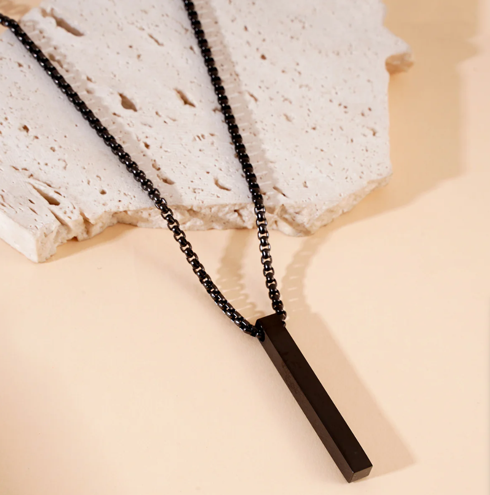 Mens Jewellery: Rayyan Noir Edge Chain