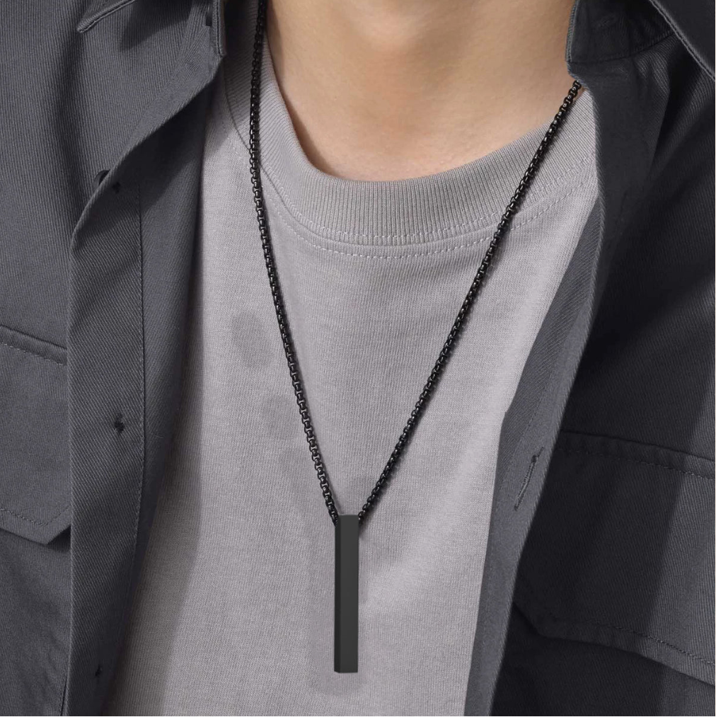 Mens Jewellery: Rayyan Noir Edge Chain
