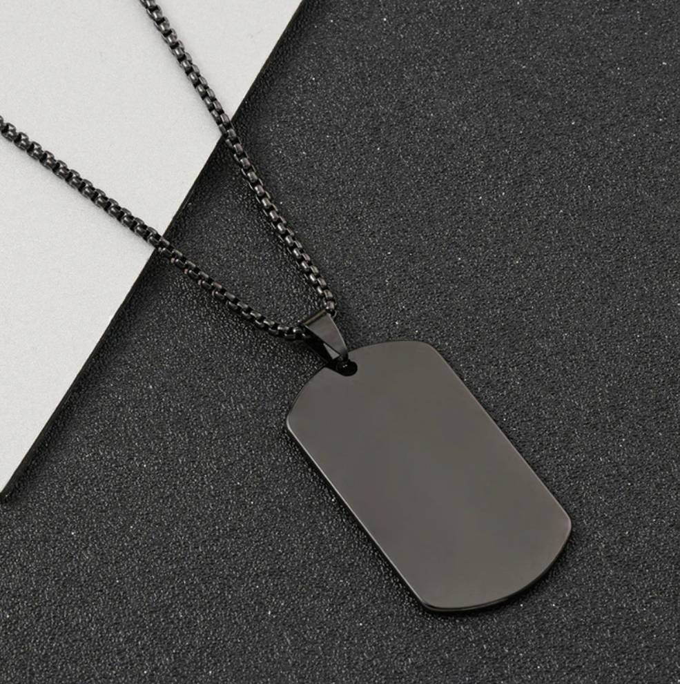 Mens Jewellery: Noir Titan Tag Set