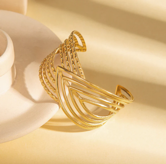Aurelle Wave Luxe Cuff