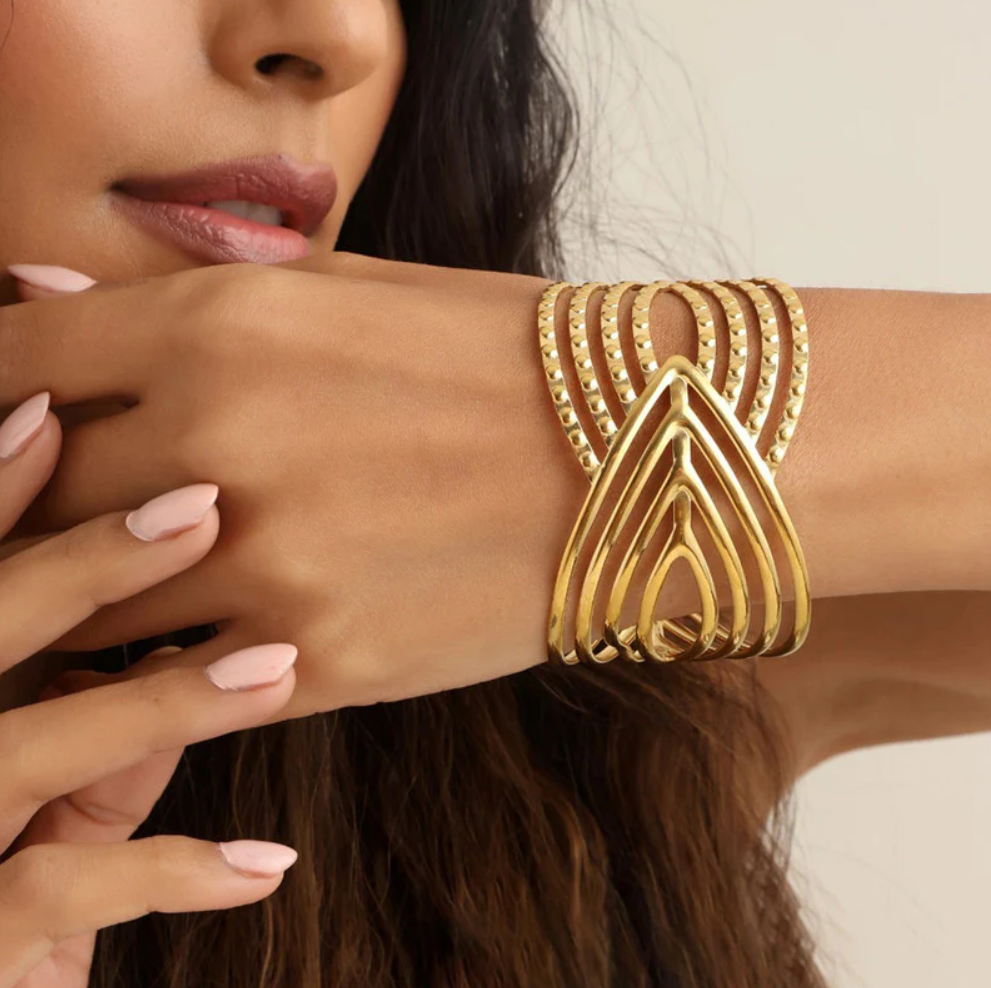 Aurelle Wave Luxe Cuff
