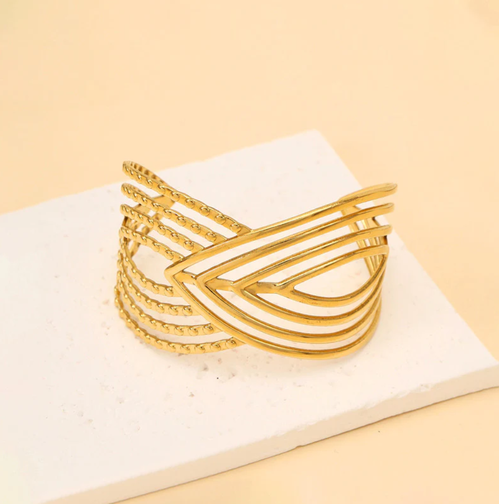 Aurelle Wave Luxe Cuff