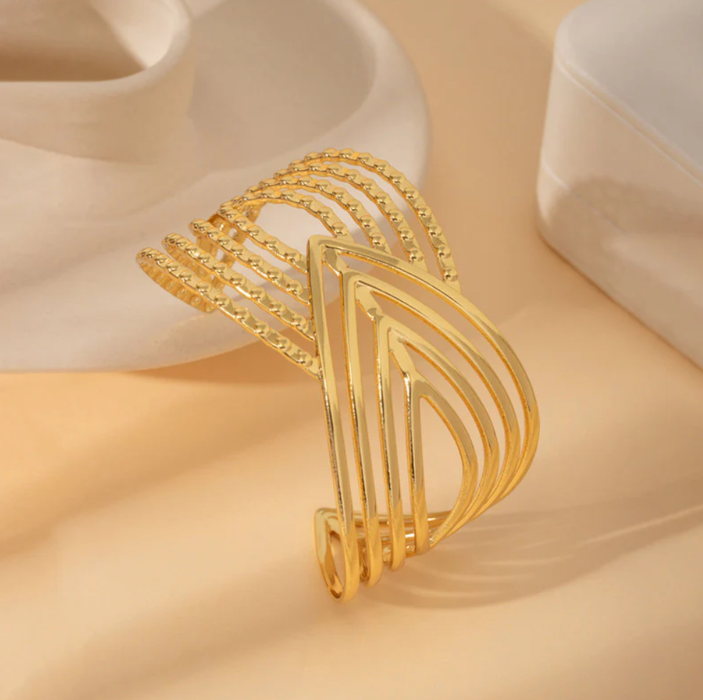 Aurelle Wave Luxe Cuff