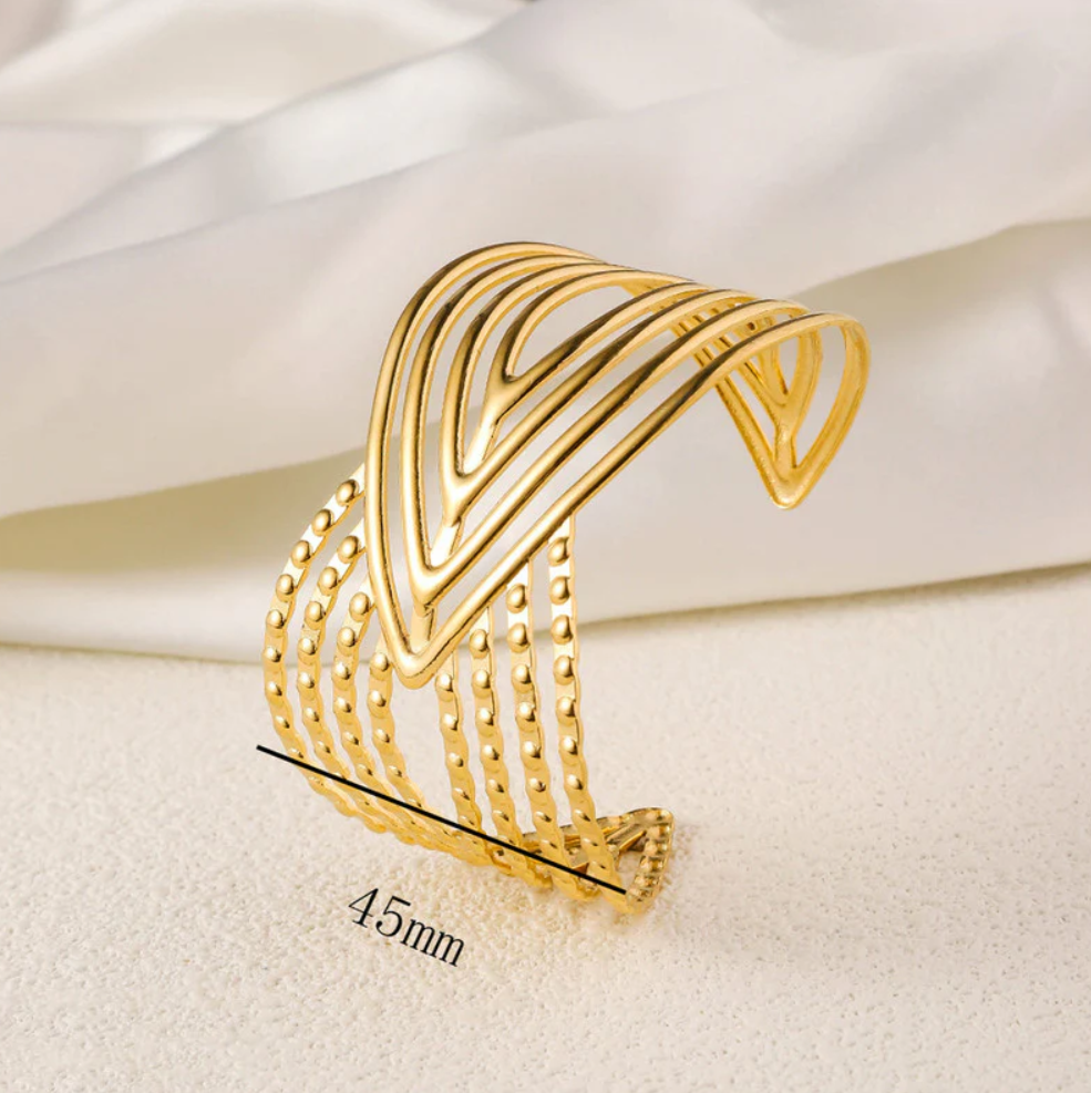 Aurelle Wave Luxe Cuff