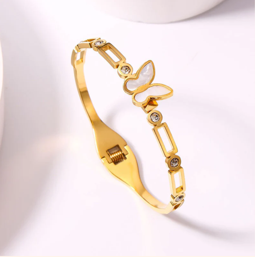 Crystal Butterfly Bangle