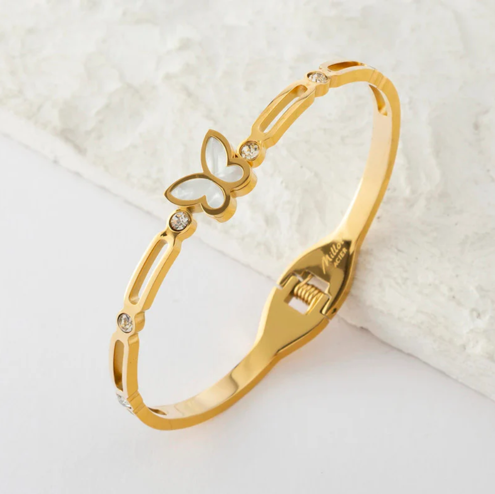 Crystal Butterfly Bangle