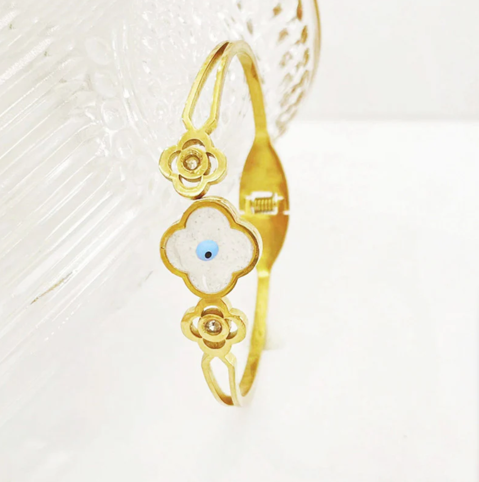 Evil Eye Themed  Bangle Bracelet