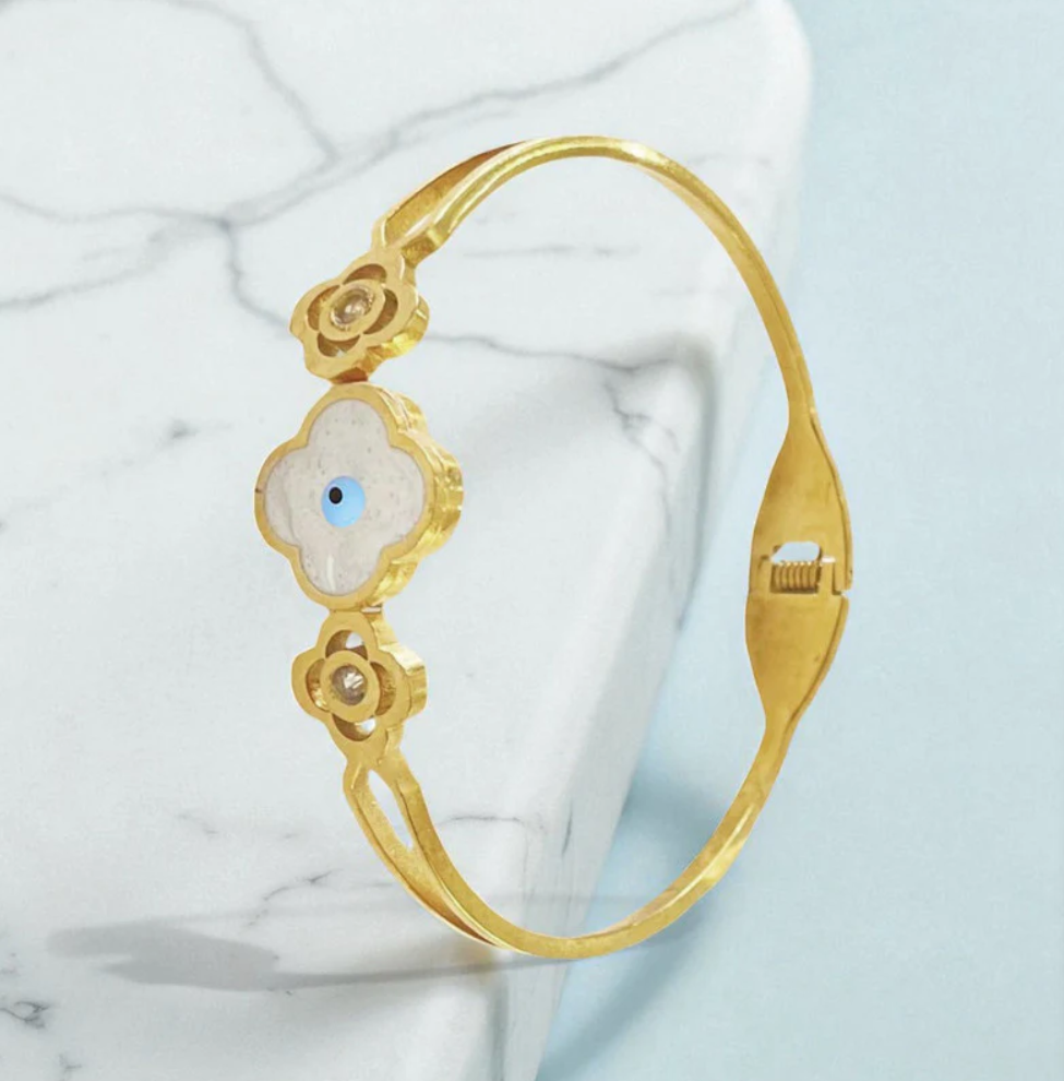 Evil Eye Themed  Bangle Bracelet