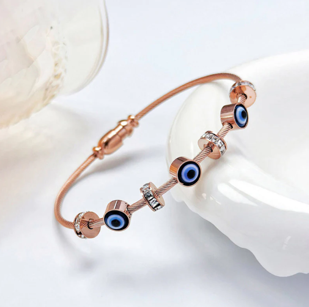 Elysian Eye Charm Rose gold  Bracelet