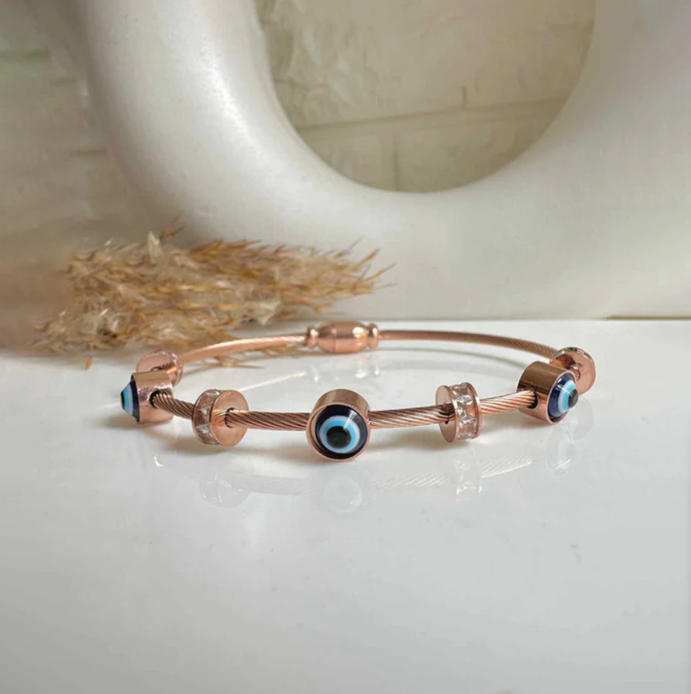 Elysian Eye Charm Rose gold  Bracelet