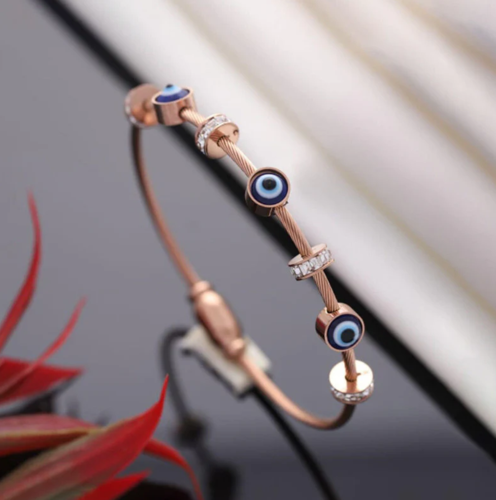 Elysian Eye Charm Rose gold  Bracelet