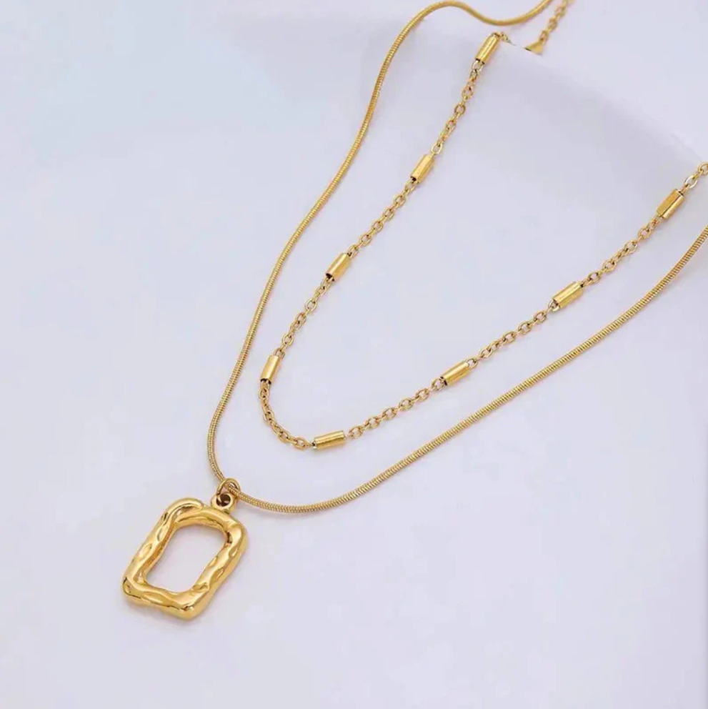 Orvelle D’Or – Dual Frame Cascade Necklace