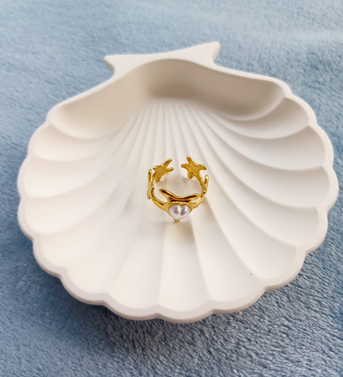 Adjastable Star Heart Ring