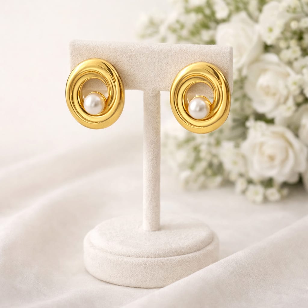 Elowen Pearl Orbit Studs